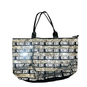Victoria's Secret Black and Gold Chic Tote